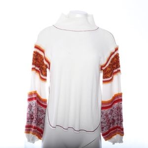 Waffle Knit Long Sleeve Womens Top M